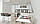 Наклейка на стіл Вікна (ПВХ інтер'єрна плівка для меблів) імітація вид на Місто тюльпани Сірий 600*1200мм, фото 2