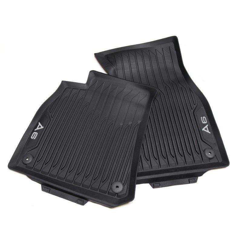 Резинові передні коврики Audi A6 (C8), контрастний напис (4K1061501041), фото 1