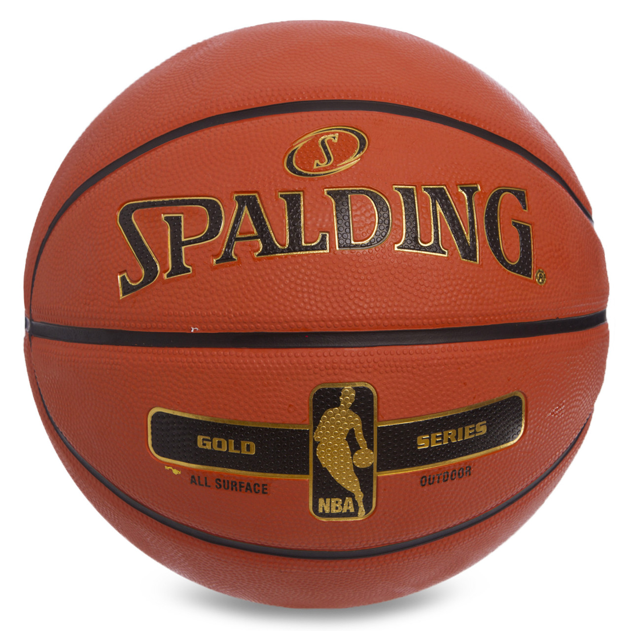 М'яч баскетбольний гумовий SPALDING NBA GOLD SERIES OUTDOOR 83492Z No7 жовтогарячий