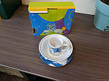Посуд дитячий набір 3шт (тарілки, чашка) Кераміка Stenson (MH-2770), фото 6