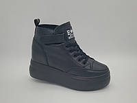 Чорні шкіряні черевики. Маленькі та стандартні розміри (36)