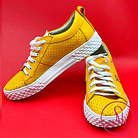 Кеди жіночі літні з перфорациею yellow "Style Shoes", фото 6