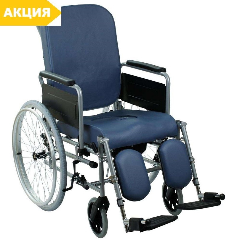 Інвалідний візок крісло OSD-YU-ITC з санітарним оснащенням для інвалідів літніх дорослих, фото 1