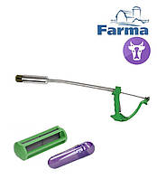 Аплікатор для введення магнітних пасток та болюсів для корів з рукояткою FARMA