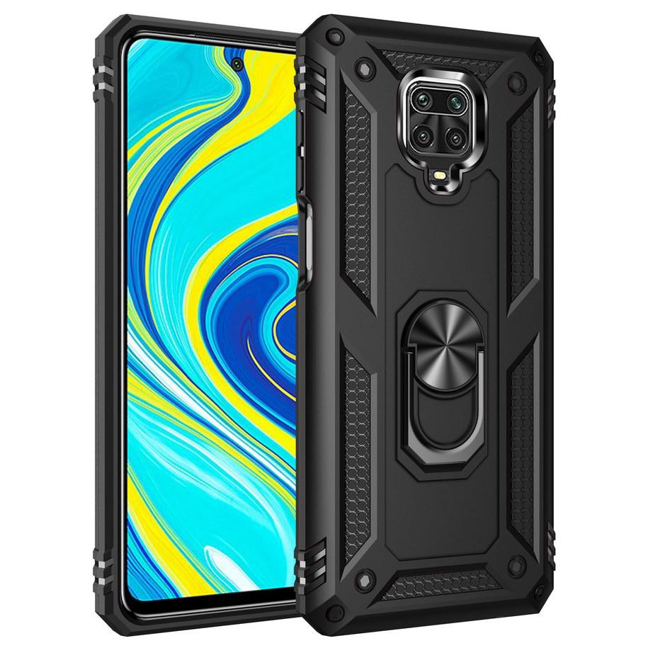 Протиударний чохол бампер Shield Magnetic SG Ring з підставкою для Xiaomi Redmi Note 9s / 9 Pro Black