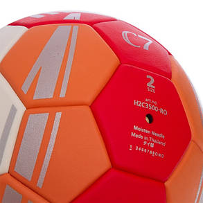 М'яч для гандболу MOLTEN H1C3500-RO (PVC, р-р 1, 5слоев, зшитий вручну, оранжевий), фото 2