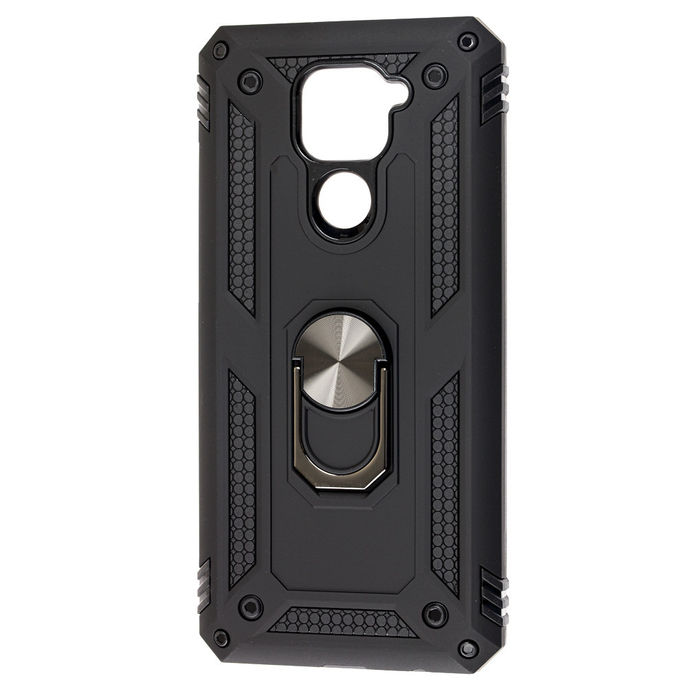 Протиударний чохол бампер Shield Magnetic Ring з підставкою для Xiaomi Redmi Note 9 Black