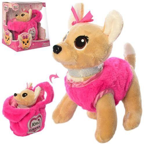 Музичне собачка "Kikki" M4363IUA, 20 см, муз-укр.пісня, сумочка, фото 1