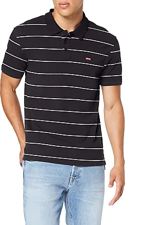 Чоловіча теніска-поло levi's® Logo Polo Shirt - STRIPED MINERAL BLACK & FOG (M)