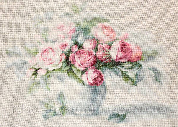 Набір для вишивання хрестом "Luca-s" BL2280 Етюд з чайними трояндами, фото 1