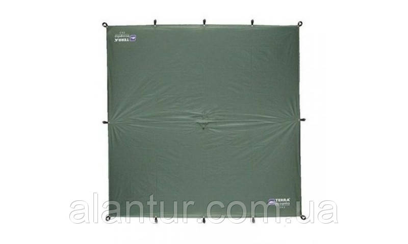 Тент Terra Incognita Tarp 4x5 хаки - легкий універсальний укривний тент 3000 мм водостійкості, фото 1