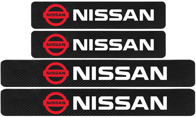 Защитная пленка на пороги и багажник авто (4 шт) Carbon Fiber Nissan - фото 1 - id-p1240806447