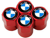 Колпачки на Ниппель BMW Red (4 шт)
