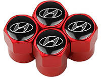 Колпачки на Ниппель Hyundai Red (4 шт)