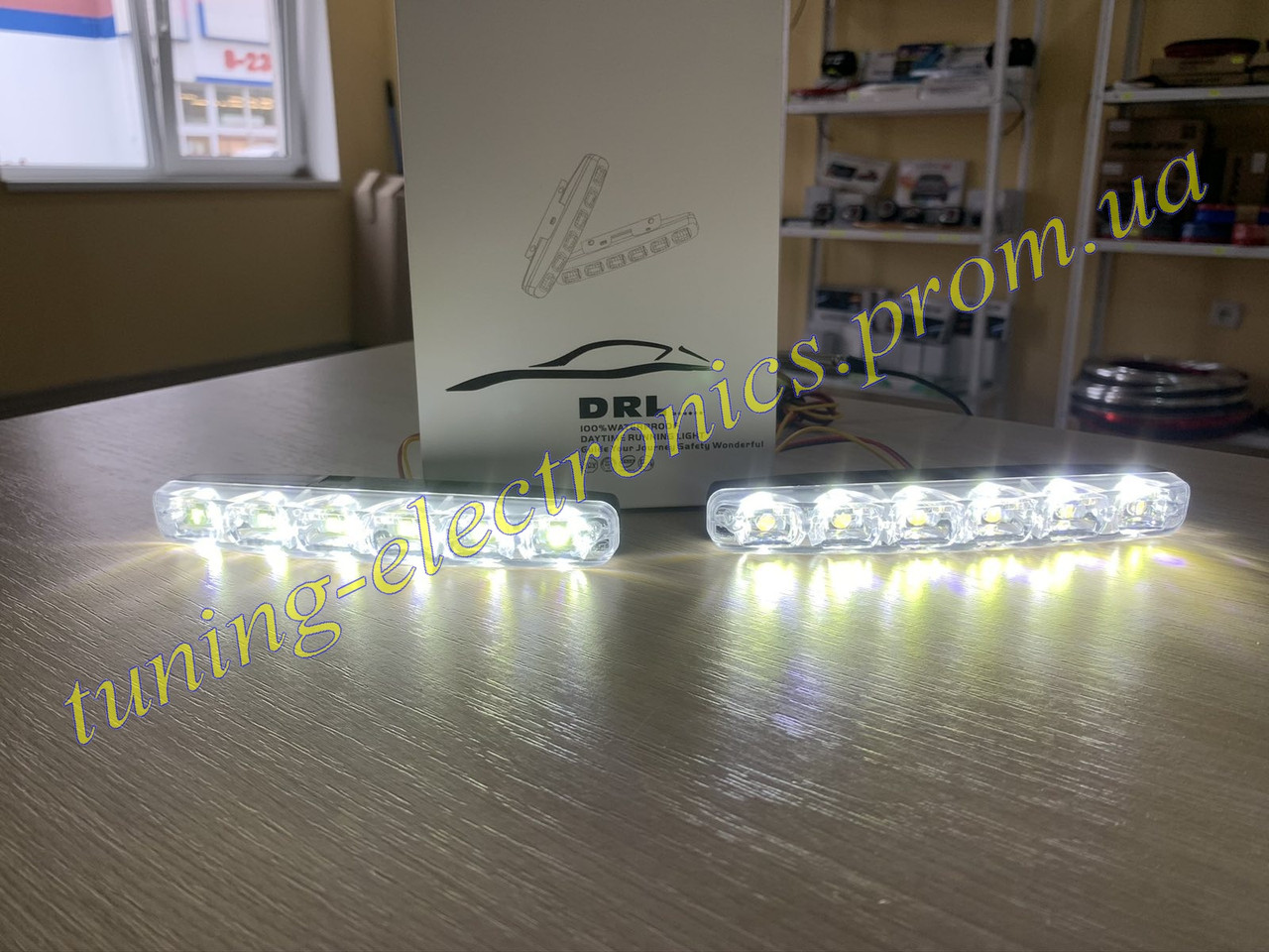 Светодиодные дхо DRL 6 Led 6 watt дневные ходовые огни белые с поворотами денні огні 15.5 см - фото 8 - id-p1240814859