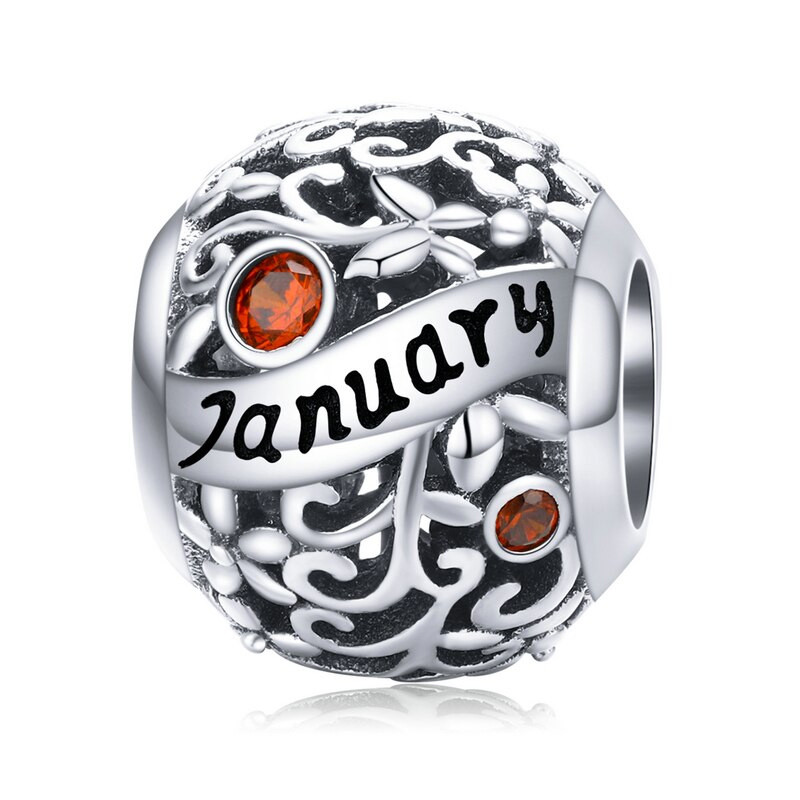 Шарм "January" (Январь) срібло 925 проба, кубічний цирконій