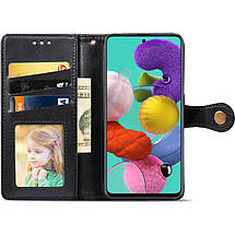 Чохол-книга для Samsung Galaxy A71 книжка з магнітною застібкою на телефон самсунг а71 чорна gll, фото 5