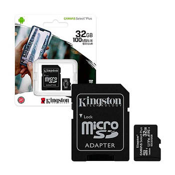 Tek4Life MicroSD Kingston 32GB SDCS2 R A1 100B/s Classe 10 c/Adaptador (КЛАС 10)