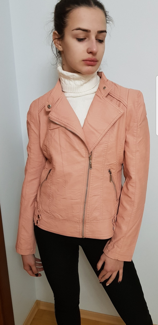 Куртка женская короткая на замке экокожа (ID#1240858361), цена: 400 ...