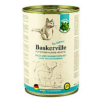 Консервы Baskerville Holistic оленина с кроликом и мятой для кошек (400 г)