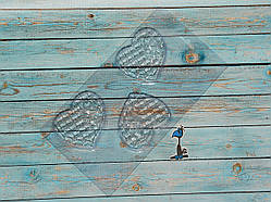 Пластикова форма для шоколаду Серце з ведмедиком