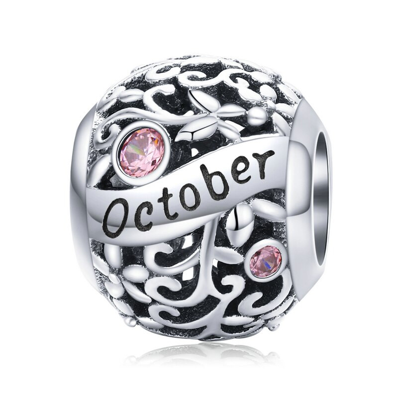 Шарм "October" (Жовтень) срібло 925 проба, кубічний цирконій