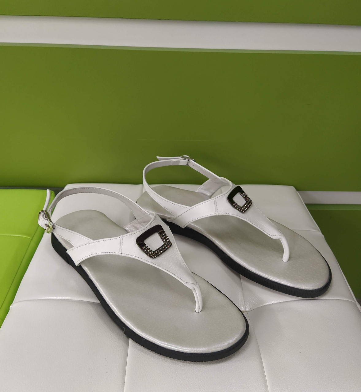 STTOPA Розміри 40-45. Босоніжки великих розмірів шкіряні. 299-4045 Білі, фото 1