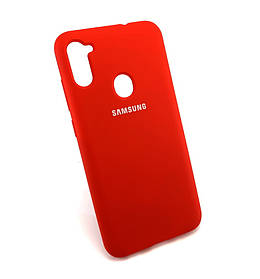 Чохол накладка для Samsung A11, A115, Samsung M11, M115 силіконовий Silicone Cover червоний