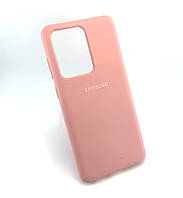 Оригинальный чехол для Samsung galaxy s20 Ultra g9880 накладка Silicone Cover бампер розовый