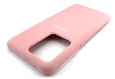 Оригінальний чохол для Samsung galaxy s20 Ultra g9880 накладка Silicone Cover бампер рожевий, фото 3