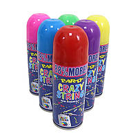 Аерозоль-серпантин в балоні "Crazy" 250мл, mix, без/етик.