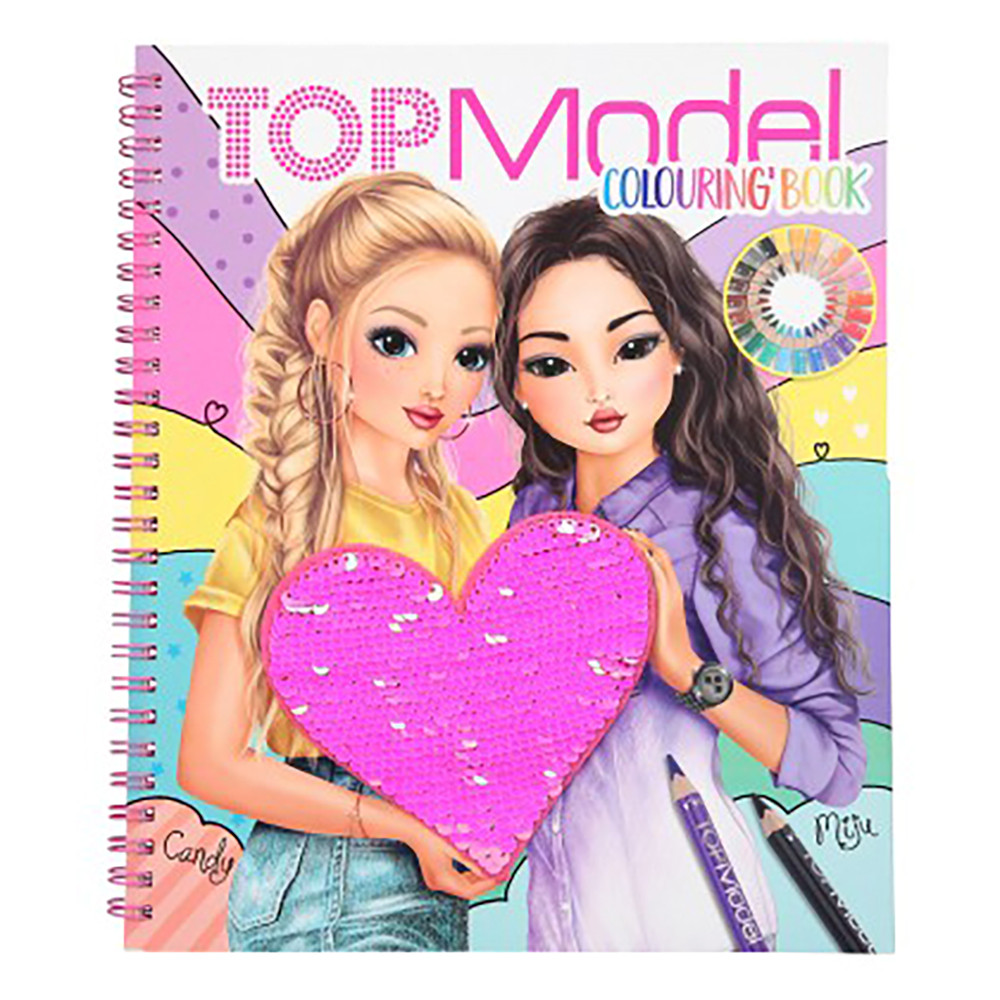 Альбом для розфарбовування з паєтками Top Model