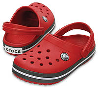 Детские сабо Crocs Kids' Crocband Clog, оригинал (204537) 22, красный/серый
