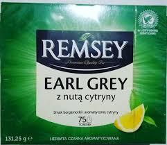 Черный чай Remsey Earl Grey с бергамотом и лимоном 75 пакетиков Польша - фото 1 - id-p354199266
