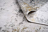 Преміальний щільний шовковий килим у сіро-білих тонах, фото 4