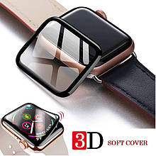 Захисна 3D-плівка з вигнутими краями для Apple Watch 38mm,40mm,42mm,44mm (black)