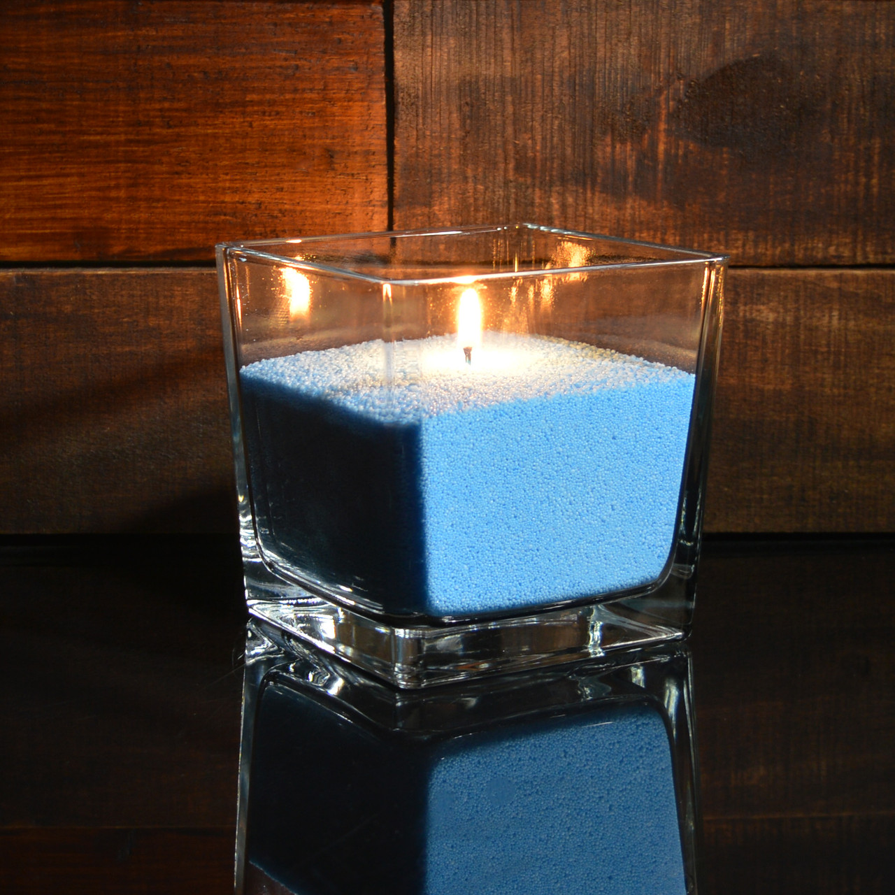 Яскраво-сині насипні свічки 1 кг + 1 м гнота, фото 1