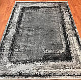 Модний сучасний килим сіро-чорьо-білий вінтаж, фото 7