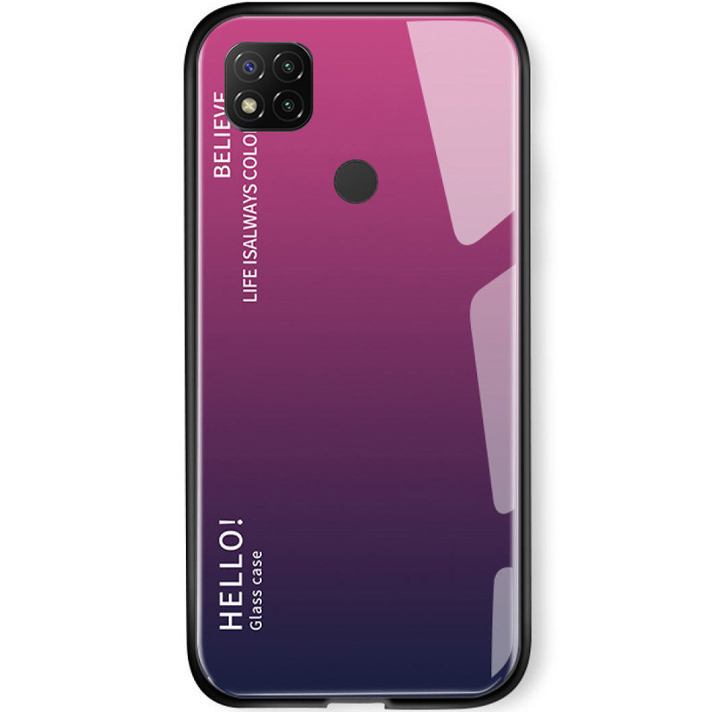 TPU+Glass чохол Gradient HELLO для Xiaomi Redmi 9C