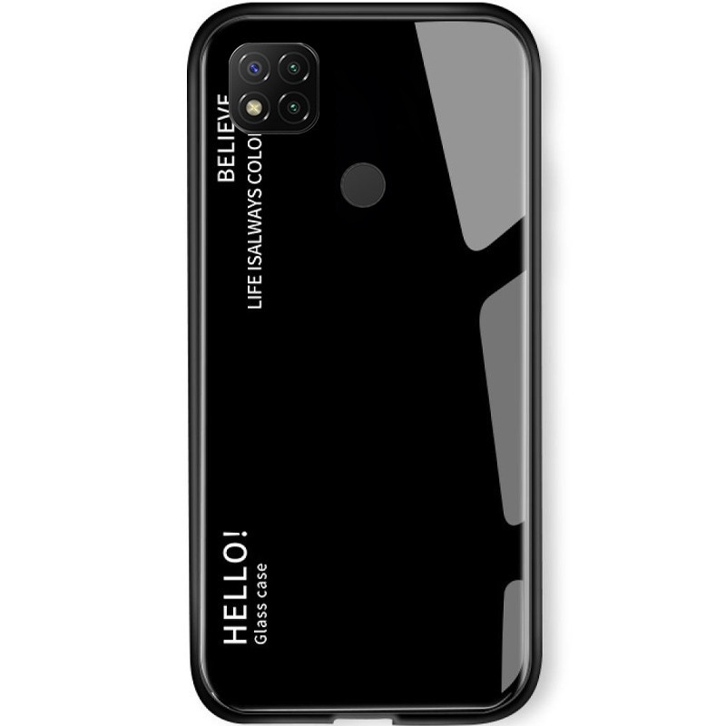 TPU+Glass чохол Gradient HELLO для Xiaomi Redmi 9C
