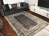 Тонкий сіро-бежевий преміум килим для сучасних інтер'єрів, фото 2