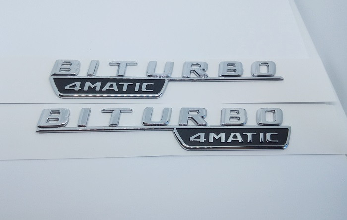 Емблема напис Biturbo 4matic на крило