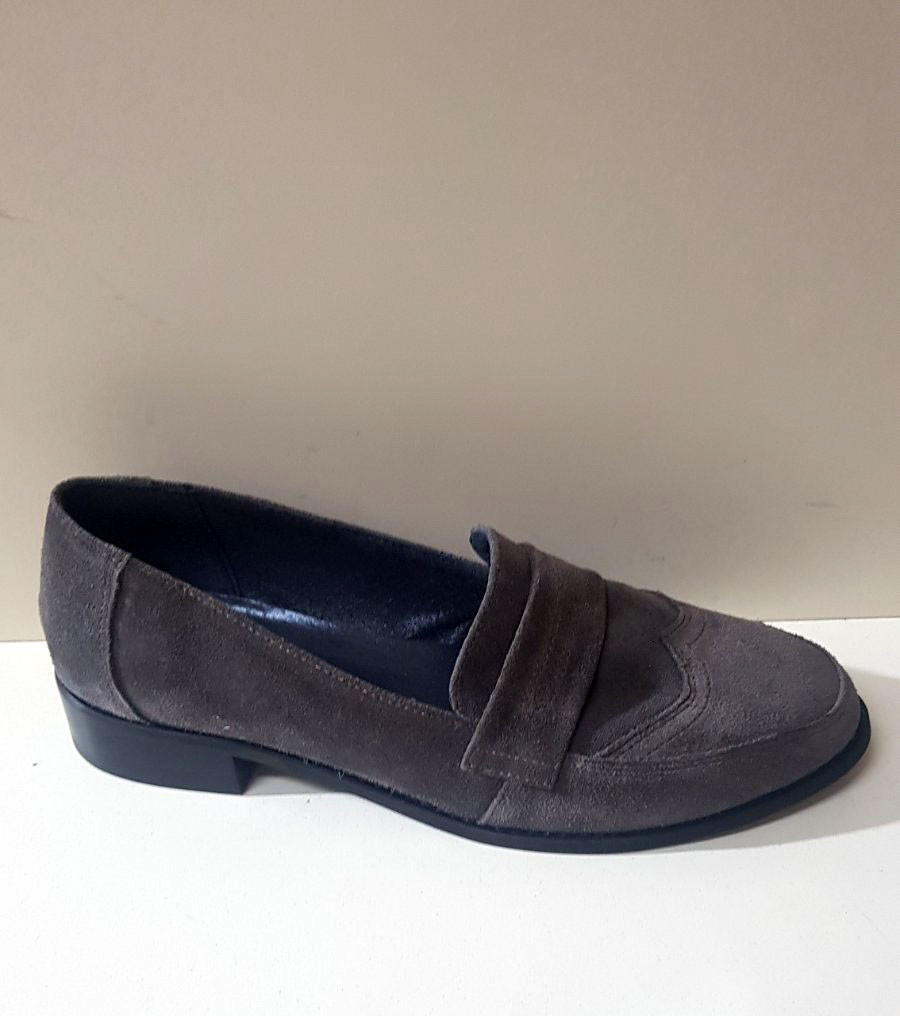 STTOPA Розміри 36-44. Туфлі лофери великих розмірів шкіряні. 178-4244 Сірі, фото 1