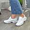 Стильні жіночі шкіряні кросівки на шнурівці, колір білий.  Розміри 36,37,39, фото 2