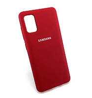 Оригинальный чехол для Samsung A41, A415 накладка Silicone Cover противоударный бампер бордовый
