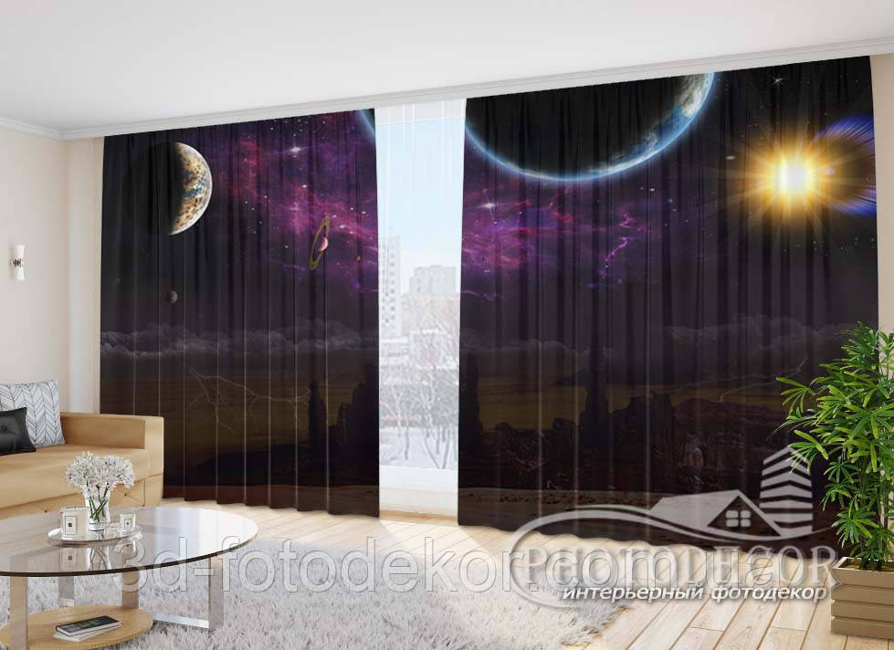 Фото Штори "Планети 3" - будь-який розмір. Читаємо опис!, фото 1