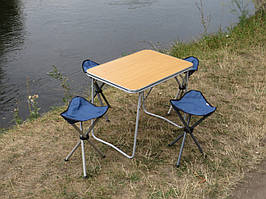 Купити складаний стіл зі стільцями для пікніка "На природі О1+4" (розкладний стіл і 4 розкладні стільці в чохлах)