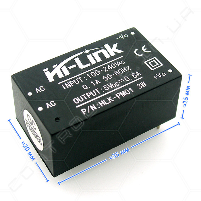 Модуль блоку живлення HLK-PM01 TSP-05 3W 0.6 А 5В