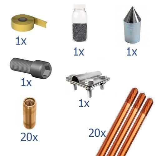 Комплект заземлення оміднений MW-20