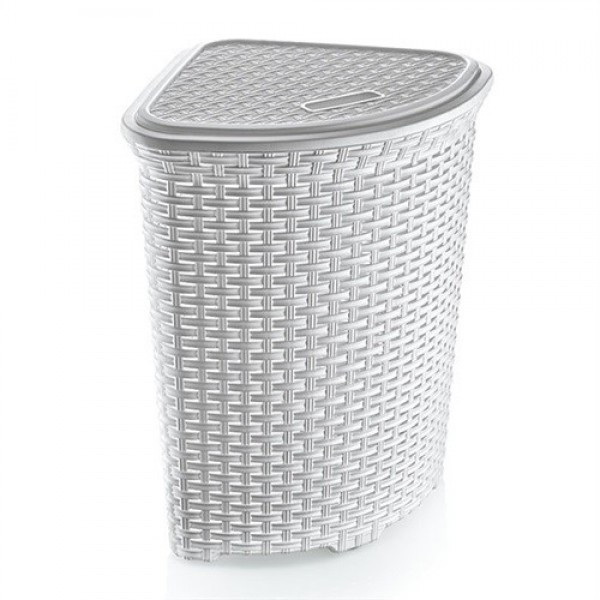 Кутовий кошик для білизни Dunya Rattan 05005-100 Білий